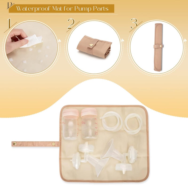 Fasrom Breast Pump Bag Backpack with Cooler Compatible with Spectra S1, S2 and Medela Pumps, Wearable Pumping Bag with Waterproof Mat for Working Moms, Black (Patent Design) - Image 4
